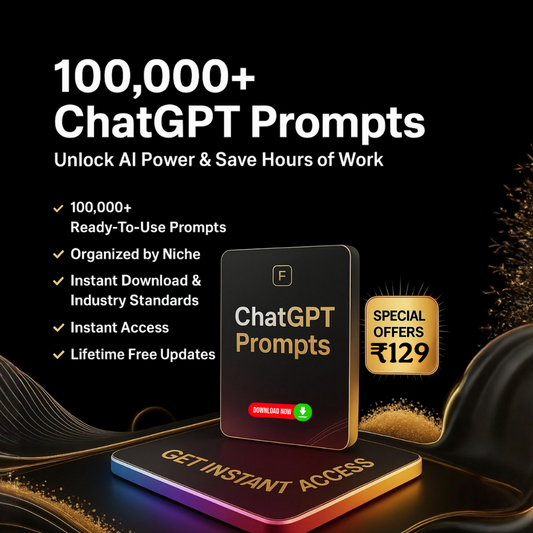 100,000+ ChatGPT Prompts Mega Pack 🚀 (Business, Content, Study & More) Growpack