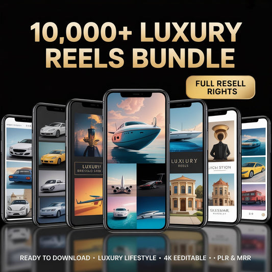 10,000+ Luxury Viral Reels Bundle (PLR + MRR) Growpack